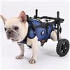 KAJILE Sillas de Ruedas Plegables de Dos Ruedas para Perros,Sedia a Rotelle per Zampe Posteriori di Piccoli Animali Domestici,Tessuto a Rete di Supporto Regolabile,Blu,XS