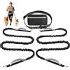 youfengamz Guinzaglio per Cani, Guinzaglio Cane,Guinzaglio Doppio per Cani, Cintura in Vita Regolabile, Riflettente, Guinzaglio Mani Libere per Cani, per Corsa,Jogging，Camminata,Allenamento, Escursionismo(Nero)