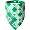 ICEMOOD Bandana per cani San Patrizio Quadri Trifoglio - Sciarpa cane con bottone a scatto regolabile, accessori cani festa irlandese, taglia piccola e media (3-15kg)