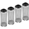SUPVOX Set di 4 protezioni filtro acquario in acciaio inox, filtro di aspirazione 12 mm, griglia di filtrazione nera, schermo protettivo per gamberi e piccoli pesci, accessorio