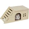 LuckyOpt Casetta per criceti, casetta per criceti, in legno con rampa, fai da te per criceti, topi Gerbils