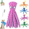 HItianya Giocattolo per cani a forma di polpo Whiskerspot, peluche squittiente a forma di polpo ecologico Whiskerspot, senza imbottitura, giocattolo interattivo da masticar (Violet)