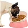 Pawdoer Ciotola per cibo Bulldog francese, inclinata inclinata con carlino per alimenti per animali domestici, per cani francesi, Shih Tzu, cani a faccia piatta, gatto