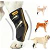 COMFPET Ginocchiera per Cani, tutore per Zampa di Cane per distorsione del legamento crociato, artrite - Mantiene Stabile l'articolazione, Cura Le lesioni alle Zampe e previene Il leccamento (L)