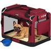 CADOCA® Trasportino Cane & Gatto XXL 92x64x64cm Box Animali Domestici Media Grande Taglia Viaggio Gabbia Trasporto Traspirante