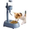 Monozoz Dispenser di acqua per animali domestici, bottiglie d'acqua antigoccia per cani, 500 ml, dispenser per cani a pelo lungo, erogatore d'acqua regolabile in altezza, abbeveratoio antigoccia per