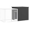 vidaXL Gabbia per Conigli Antracite 200x91x100 cm Acciaio Zincato