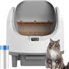 GESEILAY Lettiera Autopulente per Gatti XXL, Lettiera Gatto - 68L Capacità, Grande e Aperta con Funzione Deodorare, Controllo delle Applicazioni, Cassetta Dell'Arena Automatica Adatto per Più Gatti