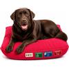 Dorian Home - Cuccia Cane Interno Taglia Grande, Media e Piccola - Cuscino Cane e Gatto Sfoderabile e Lavabile, Extra Imbottito e Morbido (Rosso, 60 x 90 cm, Cuscino con Fodera)