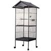 Funhobby Italia Srl Voliera con tetto Parapioggia gabbia per volatili uccelli canarini completa 162X52X52CM