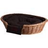 e-wicker24 Alles aus Weide e-wicker24 Naturale Cesta per cane in Vimini Lettino con Cuscino Morbido Rialzato Divanetto per Cani Taglia Piccola