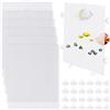 OLYCRAFT Divisore per Acquario 4 pz, Plastica Bianca, 26x33.5cm, 24 Ventose Trasparenti, Separatore per Acquario