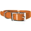Leathercrafter Europe Biothane Gold - Collare per cani da 2,5 cm di larghezza, lunghezza a scelta, ultra resistente (65 cm, arancione 315)