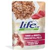 Generico Life Cat Cibo Umido Gatto Bustine 70gr (tonno manzo e prosciutto di pollo)