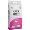 Cat's White baby powder scented Lettiera Agglomerante Profumata al Talco per Gatti Lettiera Cattura Odore per Gatti e Gattini 5L