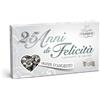 Generico Crispo Confetti D'Amore alla Mandorla Argento 25 Anni di Felicità Nozze D'Argento Senza Glutine (Gluten Free) 500g