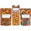 Everly Grace Pumpkin Spice - Set da tè biologico sfuso e popcorn croccanti in autunno, miscele autunnali fatte a mano con cannella, noce moscata, chiodi di garofano e zucca, tè nero, tè