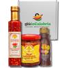 sapori mediterranei Tutto Calabria Box Regalo Piccante - Miscela Esplosiva 185g, Calabrian Chili 250g e Miele Hot 180g - Tris Esclusivo, Peso Totale 545g