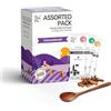 TeaFit Premium Unsweetened Assorted Instant Tea Premix - 12 Single Serve Sachets | Ginger-Cardamom-Masala-Lemongrass | Ready to Drink Instant, Home Like Chai, No Added Sugar