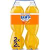 Fanta Arancione Zucchero, soda all'arancia prodotta da succo, a basso contenuto calorico, confezione da 2 bottiglie da 2 litri