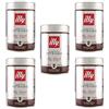 Multipack da 5 Barattoli di Illy Caffe Moka Tostatura Intensa 250 Grammi 100% Arabica Macinato