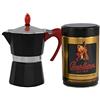 Barbera Caffè Barbera Moka da 3 Tazze - Caffettiera Classica + Can 250g di Caffè Macinato - Idea Regalo