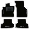 QUEMAR Tappetini Auto compatibili con Seat Leon IV KL anche eTSI dal 2020/ Kit Tappeti Moquette e Gomma su Misura (Set 2 Anter.+ 2 Poster.) / Ricami e Colori Personalizzati (4 Ricami, Bordo Bianco)