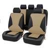 Watsky 9Pcs Pelle Auto Set coprisedili, per Audi Q5 Q2 Q3 Q7 Q8 Q4 TT Traspirante Antiscivolo Impermeabile Confortevole 5-Posti Protezioni Interno Accessori,B/Black Beige