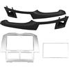 NINGWANG Kit di Montaggio Telaio Stereo 2 DIN per Cruscotto per Cornice Montaggio Lettore Yaris Vitz Platz 2005-2011, Argento (294892)