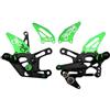 avdb-moto Supporto Pedane Arretrate Regolabili Compatibile con KAWASAKI ZX10R ZX-10R ZX10-R 2008-2010 Racing AVDB (Verde)