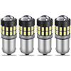 QAUBEN BA9S BA9 12146 1445 1705 Luce LED Bianca 12V-24V 30 SMD 3014 Chipset Lente Proiettore 6253 64111 Lampadina per Cupola Mappa Luce di Cortesia Bagagliaio Targa Vano Portaoggetti Luce (4 Pezzi)