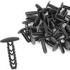 A ABSOPRO Clips Fissaggio Rivetti in Plastica per Auto 8mm Foro Dia Nero (Set 40)