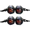BANGHA Frecce Moto Retro Motorcycle Turn Signal Light Bullet Black Black Grid Brake Light Blinkrs Segnale GLASTAMENTO Frecce Led Moto (Color : 4pcs)