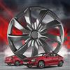 WALSER coprimozzi Turbine Graphite 15, Premio Molto Buono* set di quattro copricerchi universali cerchi, coperture del cerchione in look alluminio, copricerchi in look sportivo e moderno