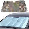 Generico Parasole Auto 140x70cm Pieghevole Protezione UV per Parabrezza, Schermo Solare L-aser Rinforzato Universale per Auto Camion Bus SUV, Riflettente Termico Protezione dal Caldo