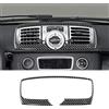 KUNGKIC Fibra di carbonio auto pannello di controllo centrale uscita aria adesivo decorativo interno compatibile con Mercedes Benz Smart 451 Fortwo 2011-2015 accessori sfiato AC (nero)
