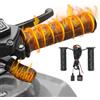 BONJUME Manopole Riscaldate per Moto, 1 Paio 12V, 3 Livelli di Impostazione della Temperatura, 12,6 cm (L) x 2,2 cm (Ø), Nero, Gomma