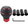 bcumst Pomello Cambio Auto Per Logitech G923 G29 G27 G25 TH8A Per ETS2&ATS E La Maggior Parte Delle Auto Pomello Cambio Manuale A 5 Velocità Universale Leva Pomello Cambio(Red)