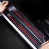 RIDGOEL 4 Pezzi Battitacco per Auto per Nissan Juke F15 F16, Protezione Battitacco per Auto Soglia Porta In Fibra Di Carbonio (Rosso)
