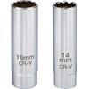 HJ-fuzhou Chiave per candela 14 mm e chiave per candela 16 mm - dado per candela, robusto dado per auto, auto, camion, moto, set di attrezzi universale per cambiare le candele