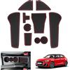 GAFAT Compatibile con Audi A1 GB Sportback 2025 2026-2019 Tappetini Antiscivolo, Tappetino in Gomma per Console Centrale, Portabicchieri, Cuciture Porte, A1 GB Accessori (Rosso)