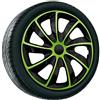 NRM Set di 4 copricerchi Quad nero/verde 13 pollici