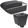 Atmophe Braccio Vano Portaoggetti Per Captur Per Clio 3 III IV Bracciolo Box Auto Accessorio Parti Di Stoccaggio Interni Dedicati Retrofit(B3 Black white 7USB)