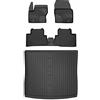MOTOS Set di tappetini in gomma e tappetini per il bagagliaio per Ford Grand C-Max 2010-2019 Migliorare il comfort di viaggio con tappetino antiscivolo auto 3D- tappetini per tutte le stagioni auto, p