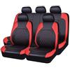 ENDYAK Auto Coprisedili Universale per Fiat Panda II MK3/Mk4 (Type 169 319) 2003 2004 2005 2006 2007 2008 2009 2010 2011 2012-2020,Pelle Completo Impermeabile Set Fodere Anteriori e Posteriori