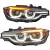 BAABLIY Fari for auto compatibili for BMW Serie 3 F30 F35 F80 318 320 325 328M 330 335 2013-2019 Fari dinamici a LED DRL Angel Eye Light(Replace Halogen)