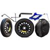Generico Ruotino Di Scorta Per Bmw Serie 1 (E87) 5 Fori Gomma 125/80 R17 Da Anno 2004 Fino ad Anno 2013 Con Kit Accessori Cric Crick Chiave e Sacca 125 80 17 17