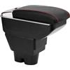 OYHCM Bracciolo centrale per Peugeot 207 207cc,Portabicchieri | Per Peugeot 207 Bracciolo, Portabicchieri pieghevole, Doppio vano portaoggetti, Coperchio scorrevole, Pelle PU