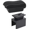 SOHINI Bracciolo Auto Per Hyundai Per I20 2021 2022 2023 2024 Bracciolo Box Auto Bracciolo Box Parti Interne Scatola Portaoggetti Accessori Auto Poggiabraccio Auto(B2 Black white 3USB)