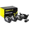 RIDEX PLUS 402B0033P Set d'assale Kit pastiglie freni Anteriore La foto corrisponde al volume di fornitura con clip pistone con lamierino anticigolío Compatibilità con VW Golf 4 Hatchback 1J1